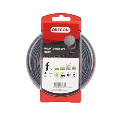 Afbeelding van Oregon Nylium Silencio Grastrimmer lijn, rond profiel, vervangingskoord voor accu aangedreven tuentrimmer gereedschap, 2,4 mm, 87 m donutspoel (800010)