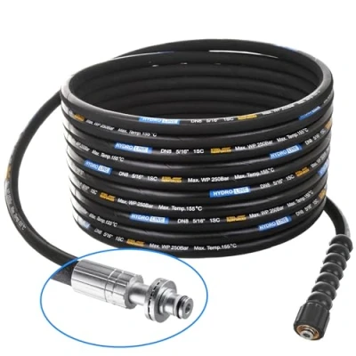 Afbeelding van TECHKAR Hogedrukreiniger Slang Karcher Verlengslang Vervanging 20m 250bar DN8 Professionele M22x1.5 Hogedrukslang Voor Kärcher HD HDS 11mm Plug
