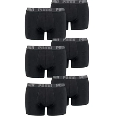 Afbeelding van PUMA 100004386 Boxershorts voor heren, 12 stuks, 230 zwart/zwart, M