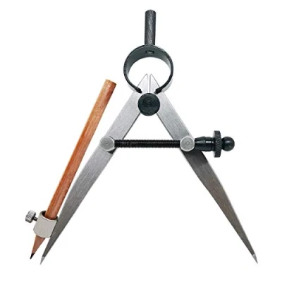 Afbeelding van ZLKSKER 4&quot; 10&quot; Professionele Precisie Spring Dividers Remklauwen Kompas met Potlood Houder, Divider Remklauw Wing (4&quot;)