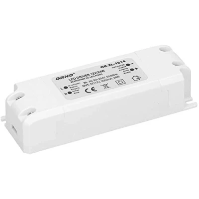 Afbeelding van ORNO ZL 1614 LED Transformator 12v (90v 254v naar 12v) Voor G4 MR11 MR16 GU5.3 lamp of Light Strip Driver (6W 50W) IP20 (24W)