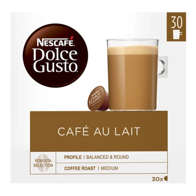 Afbeelding van 20% korting met code 3 stuks Dolce Gusto Café Au Lait XL 30 DG cups 900 g