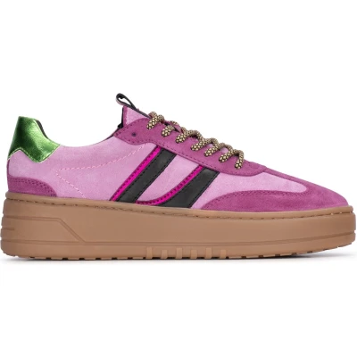Afbeelding van PS Poelman Sneakers laag, Dames, Maat: 36, Pink with combination Leer en textiel
