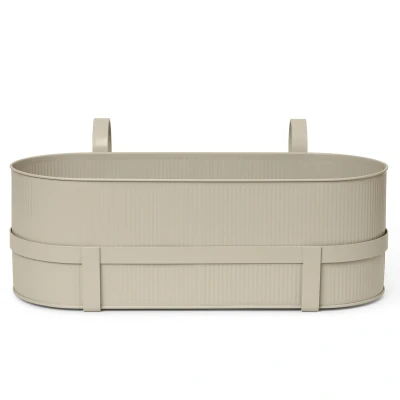 Afbeelding van Ferm LIVING Bau plantenbak van staal voor buiten 45 x 20 cm Zand