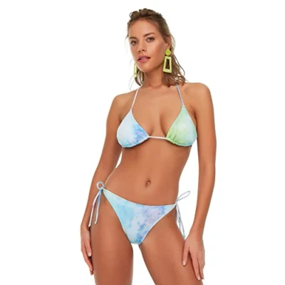 Afbeelding van Trendyol Blauwe Driehoekige Bikiniset Met Vaste Sluiting Tbess22Bt0003