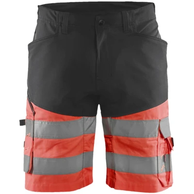 Afbeelding van Blaklader Short met stretch High Vis 1541 1811 Zwart/High Rood C46