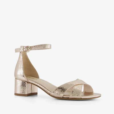 Afbeelding van Tamaris Dames 1 28296 44 sandaal met hak, Lt Gold Struct, 41 EU, EU