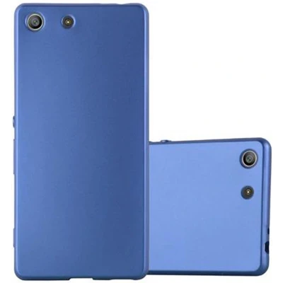 Afbeelding van Cadorabo Hoesje geschikt voor Sony Xperia M5 in METAAL BLAUW Beschermhoes gemaakt van flexibel TPU silicone Case Cover