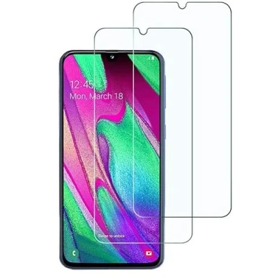 Afbeelding van Pantserfolie, compatibel met Samsung Galaxy A40, 2 stuks, displaybeschermfolie, beschermfolie, geen glas, 9H 100% vingerafdruksensor, nano glas