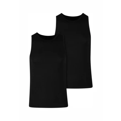 Afbeelding van Urban Classics Basic TANK 2PACK Hemd, Heren, Maat: Large, black