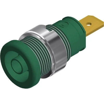 Afbeelding van SKS Hirschmann SEB 2620 F6,3 Veiligheids labconnector, female Bus, inbouw verticaal Stift Ø: 4 mm Groen 1 stuk(s)