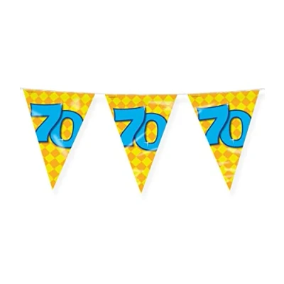 Afbeelding van Vlaggenlijn slinger 70 jaar party 10 meter