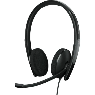 Afbeelding van EPOS 1000905 On Ear headset Telefoon Kabel Stereo Zwart Noise Cancelling Volumeregeling, Microfoon uitschakelbaar (mute)