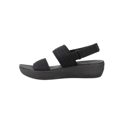 Afbeelding van Clarks Arla Stroll platte sandalen voor dames, Zwart, 40 EU