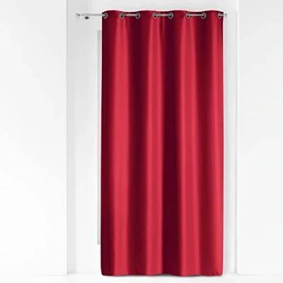 Afbeelding van Douceur d&#039;Intérieur 1603523 gordijn met ogen, polyester/metaal, rood, 280 x 140 cm
