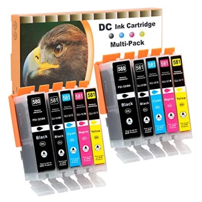 Afbeelding van DC PGI 580XXL CLI 581XXL compatibel met Canon 580 581 inktpatronen voor Pixma TS6150 TS6151 TS8150 TR8550 TS8250 TS6250 TS9150 TR7550 TS8151 TS8251 TS825252 TS915 5 TS9550 (10 stuks)