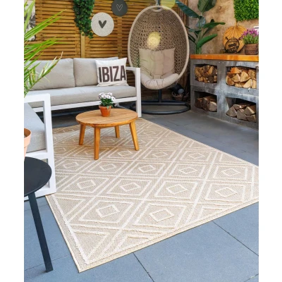 Afbeelding van Buitenkleed Design Retreat Beige 80x150 Cm