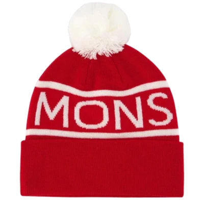 Afbeelding van Mons Royale Pom beanie, unisex Rood One Size