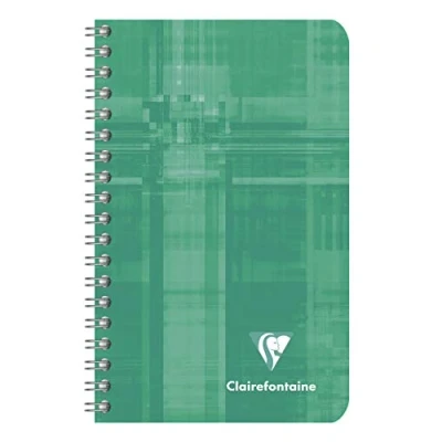Afbeelding van Clairefontaine 8580C Draad gebonden notitieboekjes, 7.5x12cm, gewoon, 90g, 50 vellen Verschillende kleuren, 10 stuks