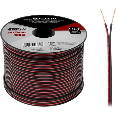 Afbeelding van Luidsprekerkabel 2 x 1.50 mm zwart/rood op rol 100 meter