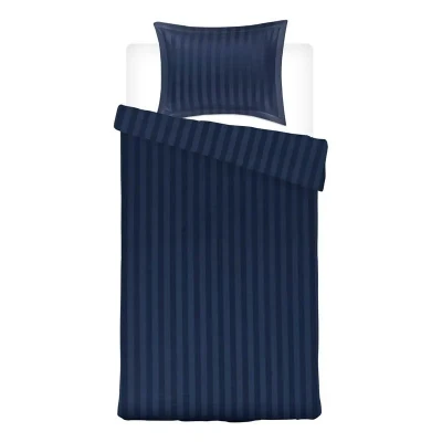 Afbeelding van Dekbedovertrek Papillon Uni Navy Satijn 140 x 200 / 220 cm 1 Persoons
