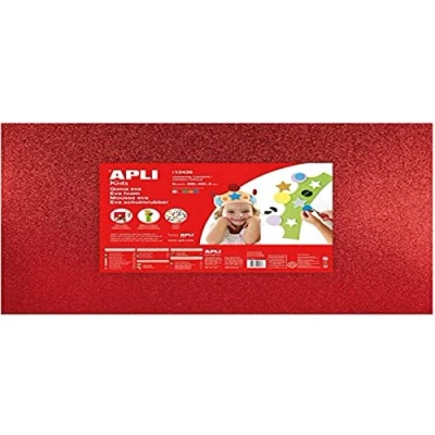 Afbeelding van Apli Kids EVA Foam vellen 60 x 40 cm Glitter metallic 4 kleuren vel