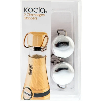 Afbeelding van Pluggenset Koala Bodega Zilverkleurig Cava 5 x 3,4 3 cm Plastic Multicolour (2 uds)