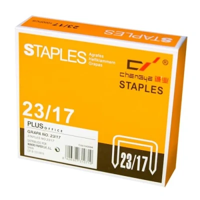 Afbeelding van nietjes van Plus Office model N 23/17, box 1000 U