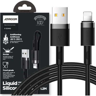 Afbeelding van Joyroom USB Lightning kabel 2,4A 1,2 m (S 1224N2 Zwart)