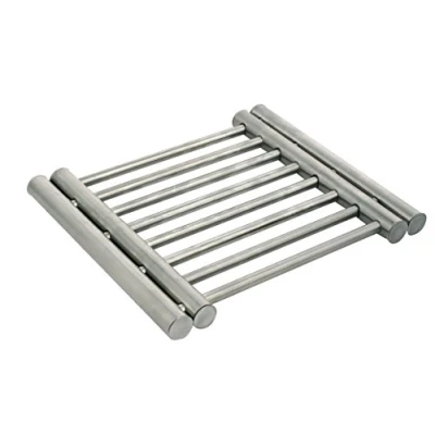 Afbeelding van Uitschuifbare/verstelbare pannen onderzetter RVS 22,5 x 20 cm Panonderzetters
