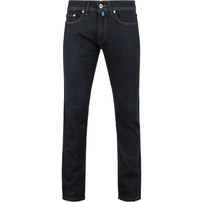 Afbeelding van Pierre Cardin Futureflex Straight leg jeans, Heren, Maat: 30x32, Blue black stonewash