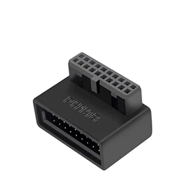 Afbeelding van SHANFEILU USB 3.0 90 Graden Moederbord Adapter 19 Pin/20 Pin Mannelijk naar Vrouwelijk Uitbreiding L Draai Rechte Hoek Socket voor Desktop (Down Angle PH19B)