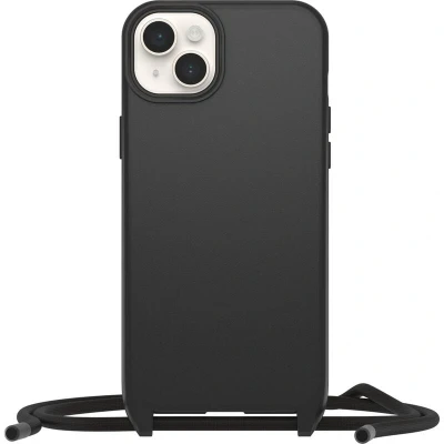Afbeelding van OtterBox React Necklace hoesje met MagSafe voor iPhone 14 Plus, ultradunne beschermhoes verstelbare en afneembare kettingriem, getest volgens militaire standaard, Zwart