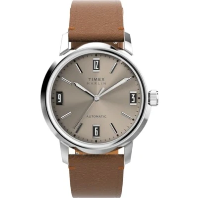 Afbeelding van Timex Marlin TW2W59300 Horloge Leer Bruin Ø 40 mm