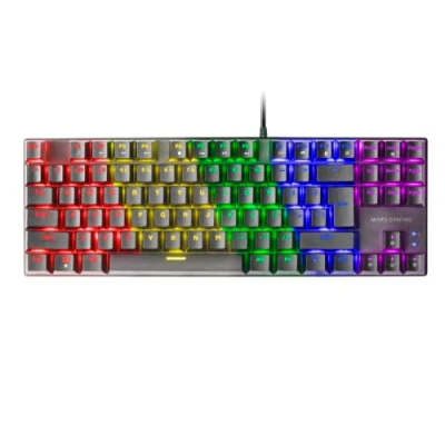 Afbeelding van Mars Gaming MK80 Zwart, Mechanisch Toetsenbord TKL FRGB, Antighosting, Switch Mechanische Bruin, US Taal