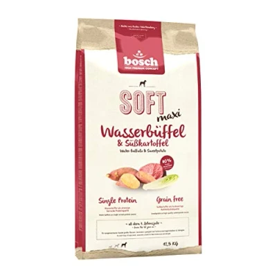 Afbeelding van bosch HPC SOFT Maxi Waterbuffel &amp; Zoete Aardappel Semi Moist hondenvoer voor volwassen honden van grote rassen Single Protein Grain Free 1 x 15 kg