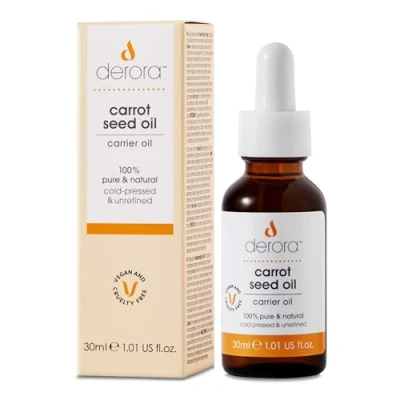 Afbeelding van Derora Wortelzaadolie, verzorgt huid, haren en nagels, anti veroudering, 100% zuiver natuurlijk, koudgeperst ongeraffineerd, rijk aan antioxidanten vitamine A, C E (30 ml (1 stuk)