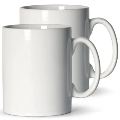 Afbeelding van SHOWFULL Extra grote koffiemokken, set van 2 gladde keramische baaskopjes, capaciteit en groot handvat, voor papa, mannen, wit