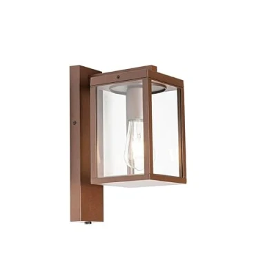 Afbeelding van QAZQA charlois Industriele Buitenlamp voor buiten 1 lichts D 21.5 cm Roestbruin Industrieel Buitenverlichting