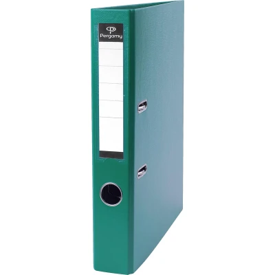 Afbeelding van Pergamy Ordner, Voor Ft A4, Uit Pp En Papier, Zonder Beschermrand, Rug Van 5 Cm, Groen Ordner