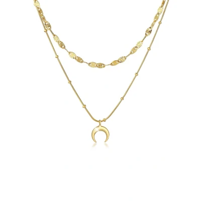 Afbeelding van Elli Layer LOOK HALF MOON Ketting goldcoloured, Dames, Maat: 40, Gold coloured
