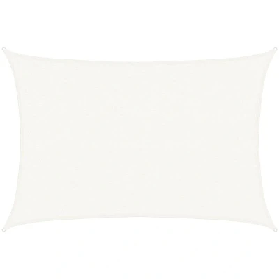 Слика vidaXL Sunshade Sail HDPE Rectangular 4x6 m White