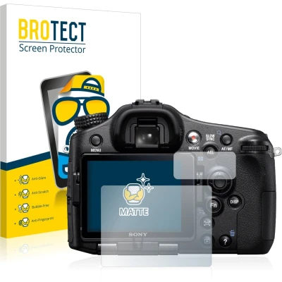 Afbeelding van BROTECT (2 Stuks) Antireflecterende Beschermfolie voor Sony Alpha 77 (SLT 77) Anti Glare Screen Protector, Mat, Ontspiegelend