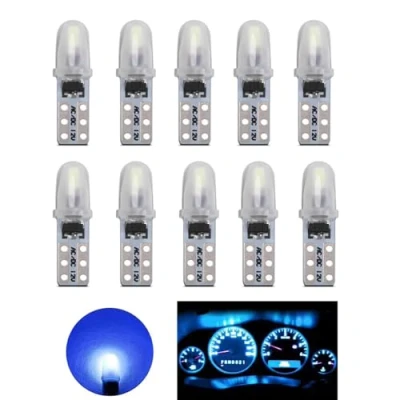 Afbeelding van YOUNLEN T5 LED lampen, lamp 2721, 27, 37, 286, PC74, voor auto interieurverlichting, dashboard, automatische vervanging instrumentenlamp, 12 V, 3014 chips, 10 stuks (ijsblauw)