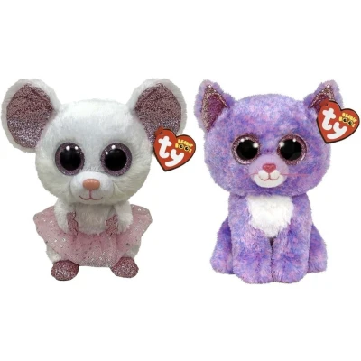 Afbeelding van Ty Knuffel Beanie Buddy Nina Mouse &amp; Cassidy Cat