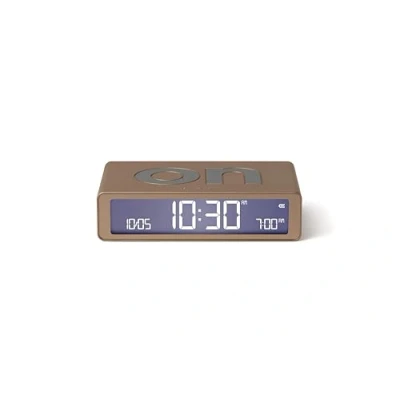 Afbeelding van Lexon Flip Classic verlichte ochtendwekker, omkeerbaar, met gezichten aan en snooze functie, lcd display aanraaklicht, oplaadbaar via USB C goud