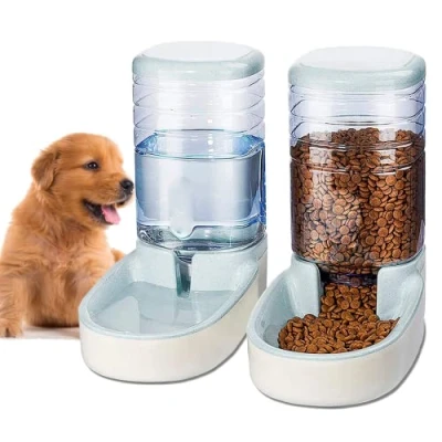 Afbeelding van Edipets, automatische voerbak kat, automatisch, 2 eenheden, 3,8 l, voer en waterbak voor huisdieren (Grijs)
