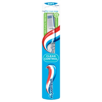 Afbeelding van Aquafresh Clean Control Tandenborstel Soft 100% plasticvrije verpakking