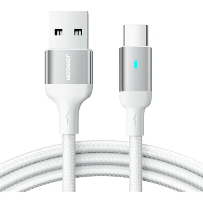 Afbeelding van JOYROOM USB A naar Type C kabel Nylon 2 Meter 3A Wit