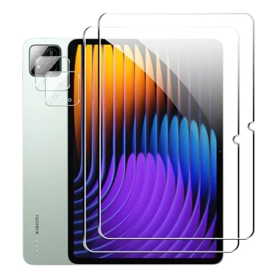 Afbeelding van Rojeuinn gehard glas voor Xiaomi Pad 7/7 Pro displaybeschermfolie, 2 stuks + achtercamera, luchtbelvrij, krasbestendig, hardheid 9H